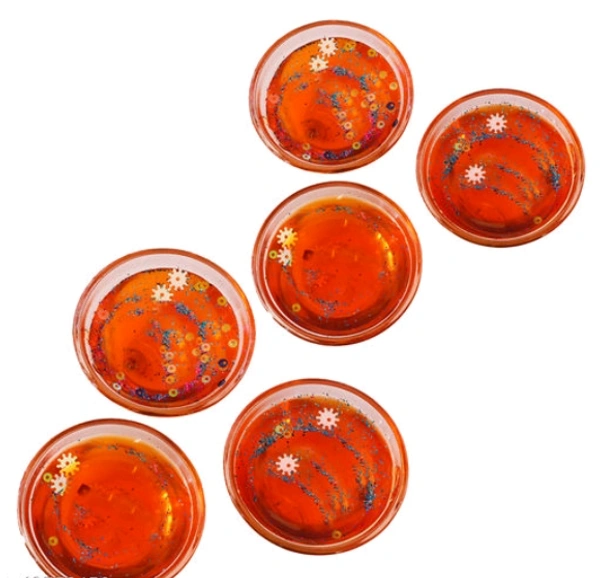 iHandikart Handicrafts Handmade wax Tealight Candles (Smokeless, Set of 6) - Orange, Wax, Pack of  6